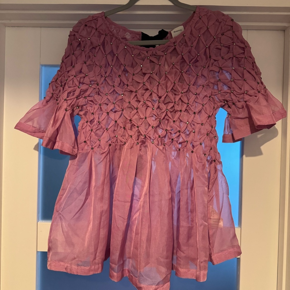 Mauve Fancy Blouse from Anthropologie